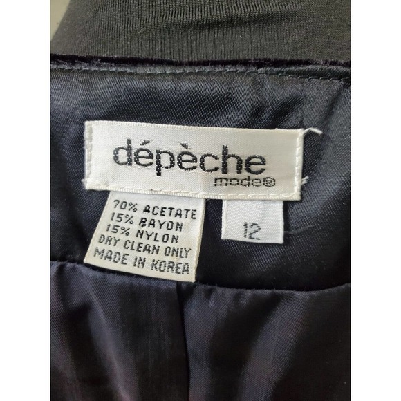 Vintage Depeche Mode Black Acetate Long Sleeve Buttons Front Casual Jacket 12 - Picture 9 of 11